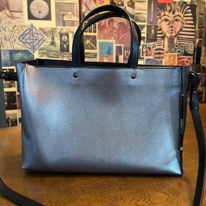 Stewart Weitzman CHELTOTE Handbag in Gunmetal/Blk